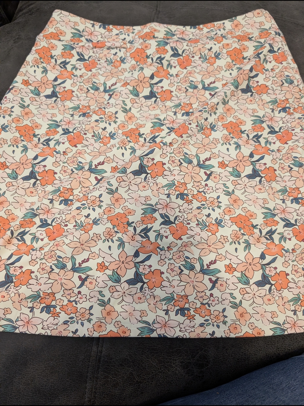 Floral Skort - Peach & Teal
